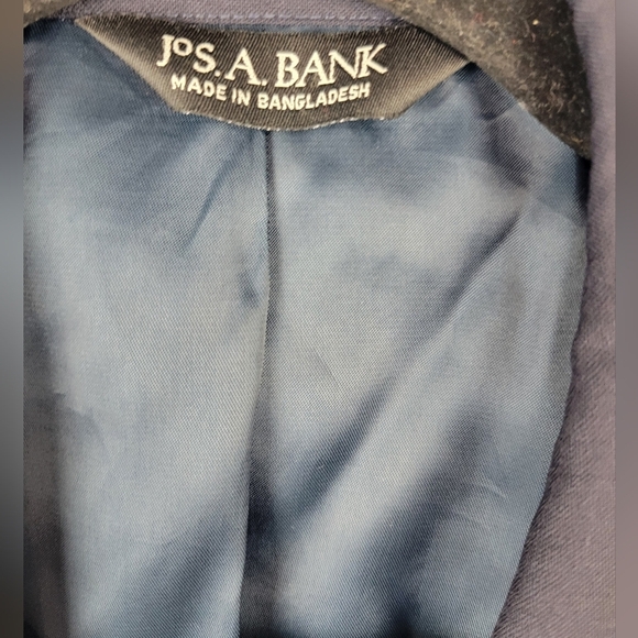 Jos A Bank Blazer Mens 40L Wool Navy Blue Suit Jacket Sport Coat‎ - Picture 6 of 16